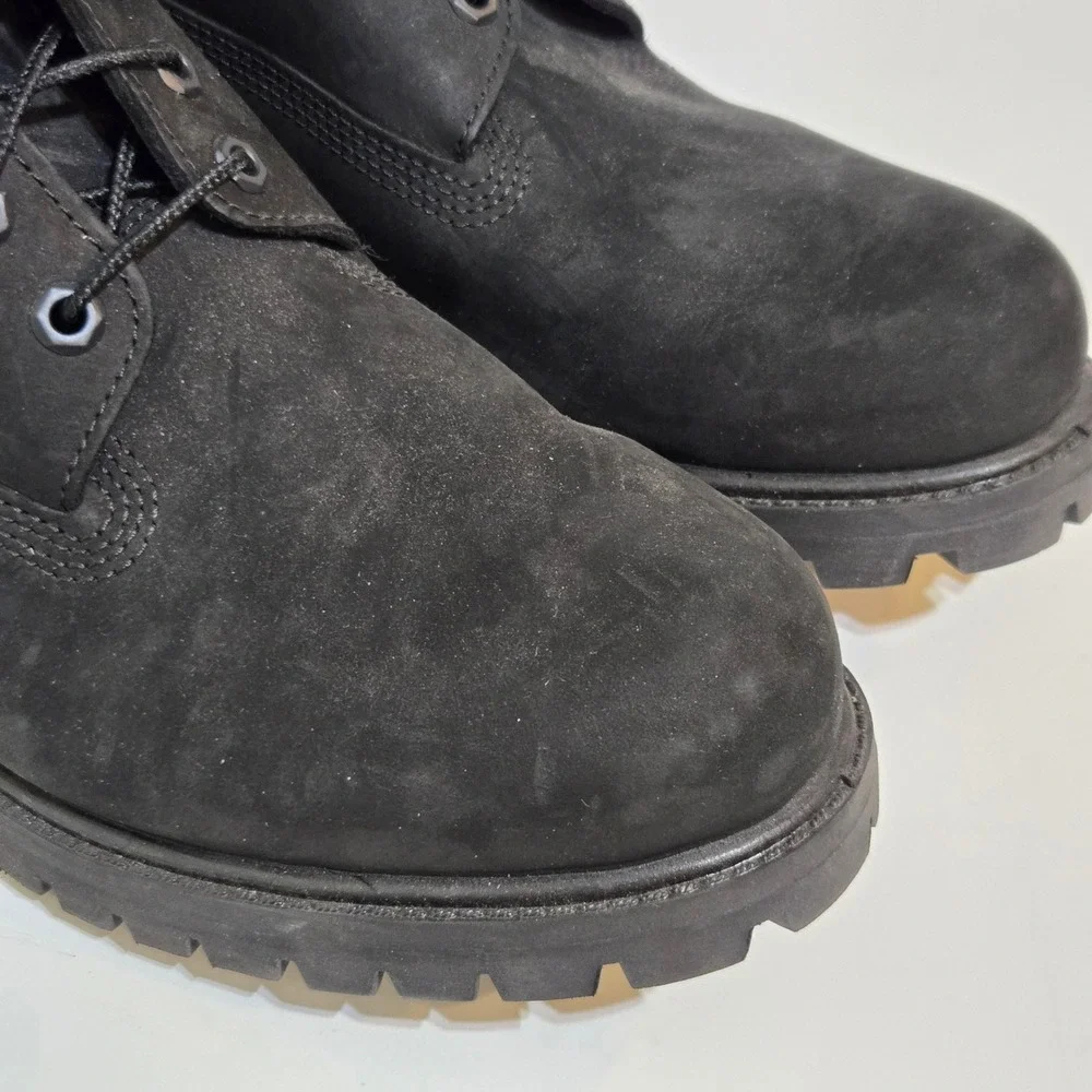 Timberland 6 Inch Premium Boots Mens 10.5M Black Nubuck Waterproof 10073